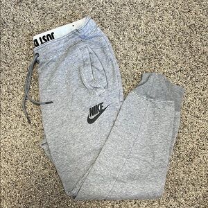 Nike Gray Joggers with Elastic Waistband and Cuffs